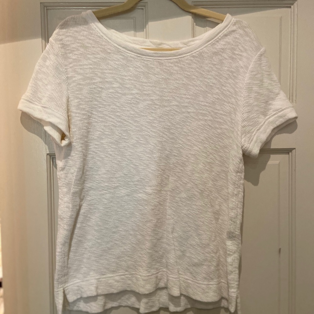 Lou and Grey white textured sweater tee